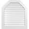 Ekena Millwork Octagonal Top Surface Mount PVC Gable Vent: Functional, w/ 3-1/2"W x 1"P Standard Frame, 34"W x 38"H GVPOT34X3801SF - alternate 1